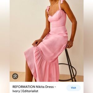 Reformation Pink Nikita Dress Size 12